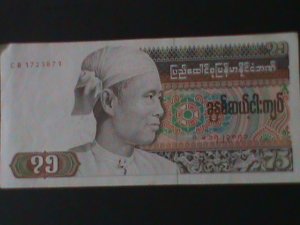 ​BURMA-1985-UNION BANK-$75-KYATS-UNCIR-VF-HARD TO FIND WE SHIP TO WORLDWIDE