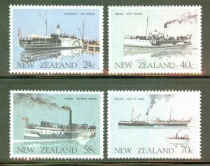 New Zealand Scott 795-8 MNH** 1984 Paddlewheel steamship set