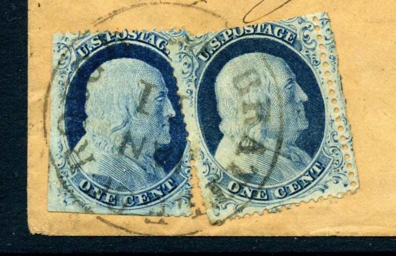 Scott 23 Franklin Used Stamps on Cover with Doporto Cert (Stock 23-15)