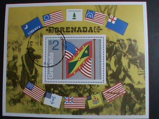 Granada Stamp-1976 Bicentenary of American Revolution CTO MNH-S/S sheet #2