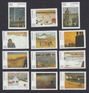 ART, PAINTINGS, PROVINCES = set of 12 MNH stamps = CANADA DAY 1984 #1016-1027