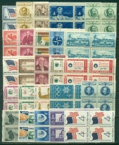 25 DIFFERENT SPECIFIC 4-CENT BLOCKS OF 4, MINT, OG, NH, GREAT PRICE! (5)