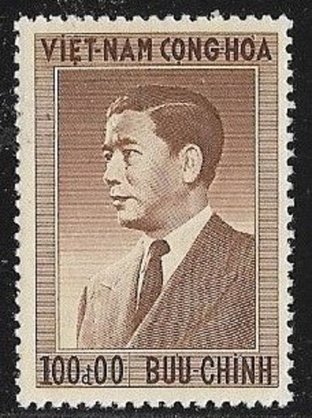 1956 South Vietnam President Ngo Dinh Diem   SC# 50  Mint Creased Upper Right
