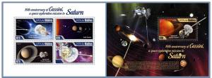 MALDIVES 2014 2 SHEETS mld14710ab SPACE CASSINI EXPLORATION 