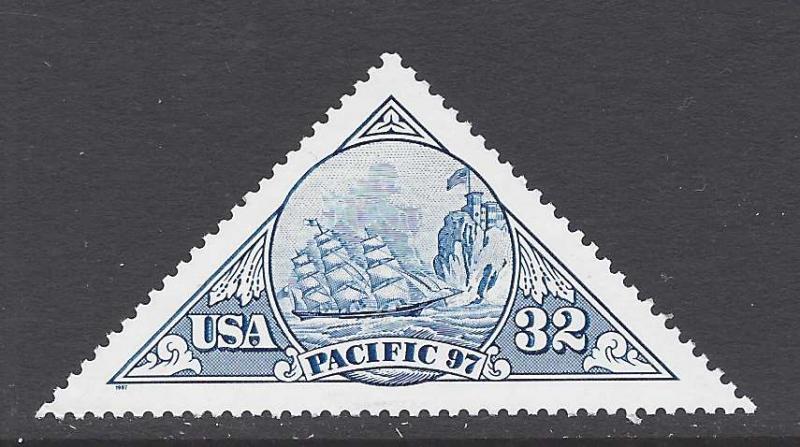 3130  Catalog # Pacific 97 Sailing Ship Stagecoach SIngle Stamp 32 cent