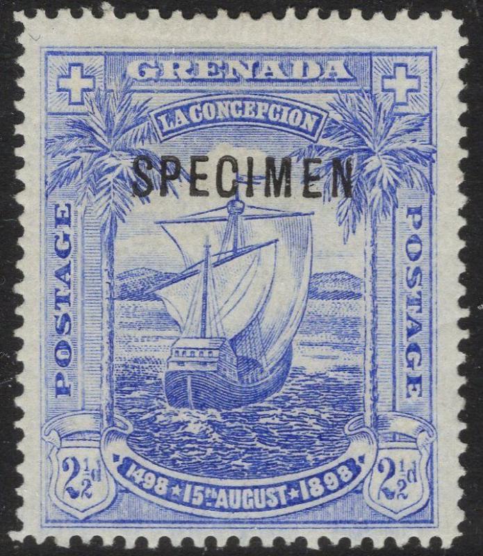 GRENADA SG56s 1898 2½d ULTRAMARINE SPECIMEN MTD MINT