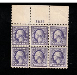 USA #529 Very Fine Never Hinged Plate #8626 Block Of Six