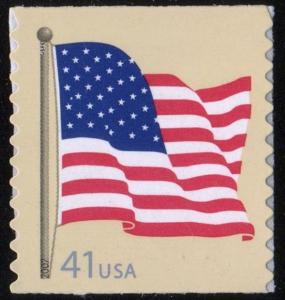 SC#4187 41¢ Flag Coil Single (2007) SA