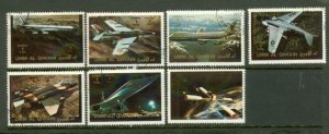Umm Al Qiwain Aircraft Lot 2 , 7 stamps