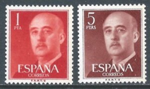 Spain #937-8 NH Gen. Francisco Franco