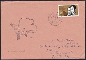 GERMANY TO USA ANTARCTIC 1984 cover Mc Murdo Station arrival cachet.........8160