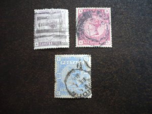 Stamps - Great Britain - Scott# 96, 108,109 - Used Set of 3 Stamps