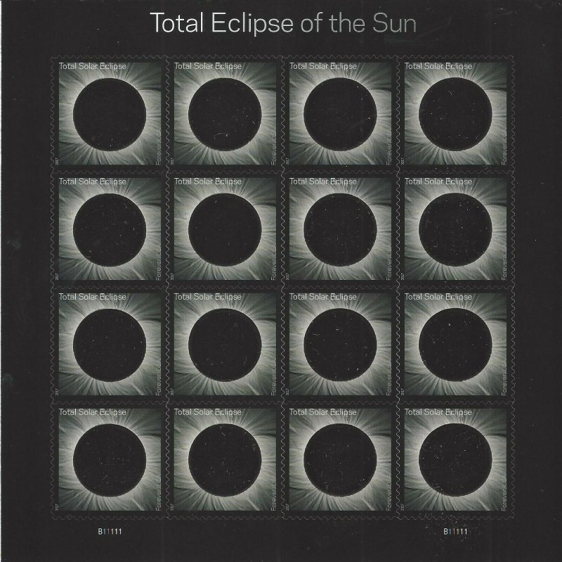 Scott 5211 Total Solar Eclipse Mint Not Hinged Pane of 16 Forever Stamps