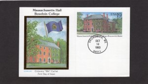 UX173 Massachusetts Hall, FDC Colorano Silk