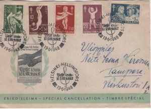 Finland 1948 Cover Sc B82-B86 Tuberculosis Prevention Special Event Cancel