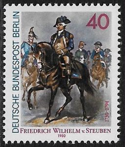 Germany: Berlin #9N455 MNH Stamp - Von Steuben leading Troops