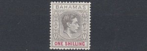 BAHAMAS  1938 - 52  S G 155  1/-   GREY BLACK & CARMINE      MH  CAT £38