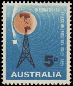 Australia #388, Complete Set, 1965, Space, Radio, Never Hinged