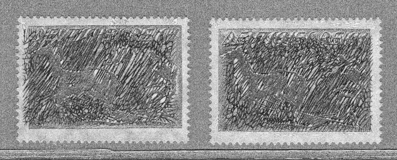 Germany Sc 196, 196b, MNH. 1922 20m Plowing, normal & inverted background.