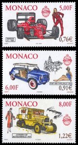 Monaco 2000 Scott #2186-2188 Mint Never Hinged