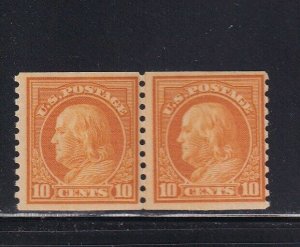 497 Line Pair F-VF OG mint previously hinged nice color cv $ 125 ! see pic !