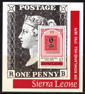 Sierra Leone 1979 Sc#462 STAMPS ON STAMPS/ROWLAND HILL Souvenir Sheet MNH