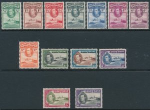 Gold Coast 1938-43 SG 120-132 Full set 13 Sc 115-127 Multi Script CA Wmk MLH