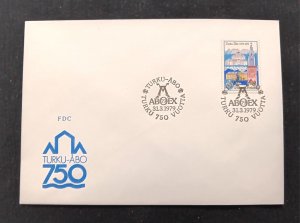 D)1979, FINLAND, FIRST DAY COVER, ISSUE, 750TH ANNIVERSARY OF THE FOUNDATION