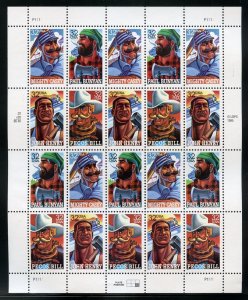 UNITED STATES SCOTT #3083/86 AMERICAN FOLK HEROES SHEET MINT NH