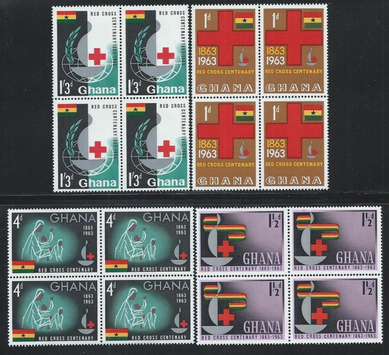 GHANA SC# 139-42 B/4  FVF MNH 1963