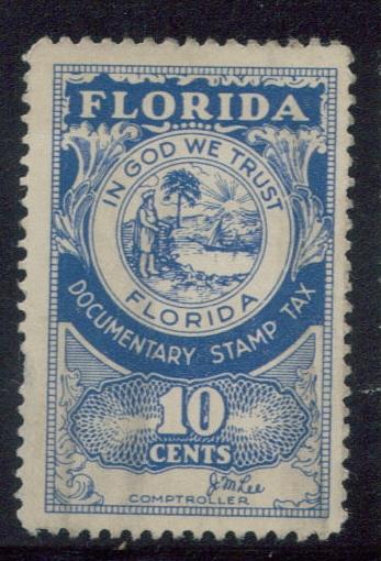 Florida Documentary Stamp Tax 10 Cents Used