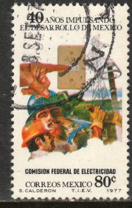 MEXICO 1155 40th Anniv Nationalization Electrical Industry. USED. F-VF. (655)