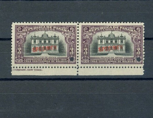 PANAMA Stamp 3c ABNCo *F4244* SPECIMEN (1915) Three Blocks{12} Mint MNH ZU17