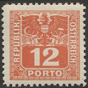 AUSTRIA 1945  12g Postage Due Sc J180  Mint NH VF