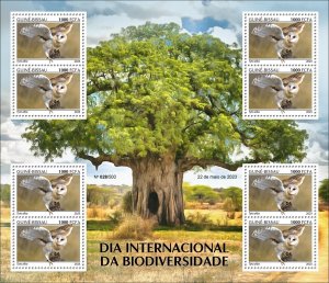 GUINEA BISSAU 2023 - M/S 8V - BIRDS OWL OWLS OWL - MNH-