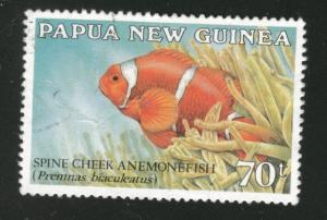 PNG Papua New Guinea Scott 662 key used 1986 Fish stamp CV$4