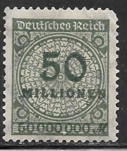 Germany 289: 50 mil m Numeral, MH, F-VF