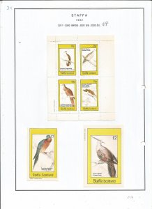 STAFFA - 1982 - Birds - Sheets - Mint Light Hinged - Private Issue