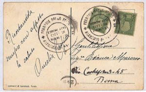 P0929 - TUNISIA - Postal History - PAQUEBOT Sea Mail PIROSCAFO Siracusa 1900's-