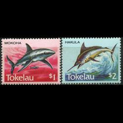 TOKELAU 1984 - Scott# 112-3 Fish $1-2 NH