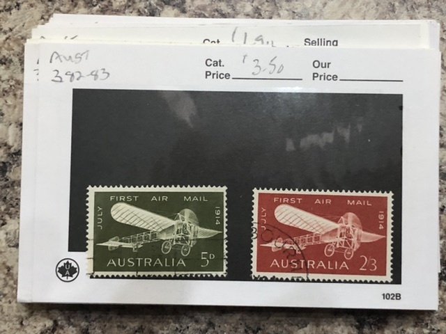 Old Australian Stamps in Stock Cards Some Mint Also Few Victoria Good Value