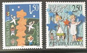 DP Stamps Bosnia Herzegovina Serb 2000 SC 111-112 MNH Set RARE Europa