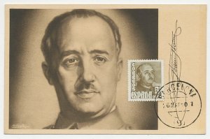 Maximum card Spain Francisco Franco