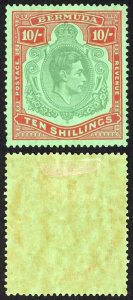 Bermuda SG119a 10/-Bluish green and deep red/green M/M