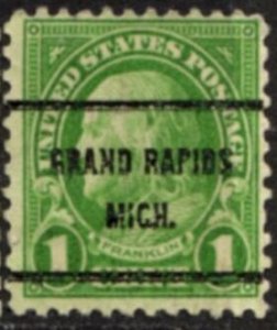 US Stamp #632x61 - Benjamin Franklin - Regular Issue 1926-34 Precancel