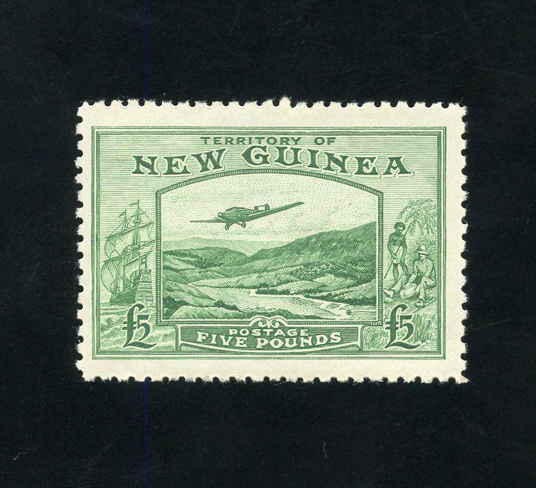 NEW GUINEA 5 L GOLDFIELDS  SCOTT#C45   SG#205   ORIGINAL GUM MINT NH