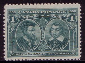 Canada 1908 Quebec Tercentenary Issue #97 MLH