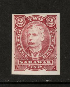 Sarawak #28P Extra Fine Plate Proof On Gummed Paper Original Gum Hinged