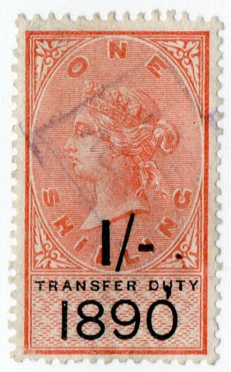 (I.B) QV Revenue : Transfer Duty 1/- (1890)