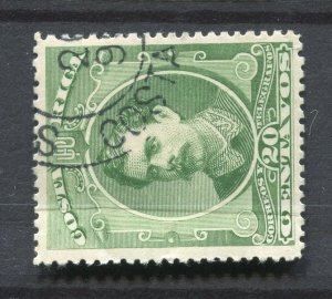COSTA RICA; 1889 early classic Soto issue fine used 20c. value